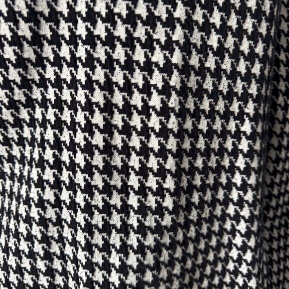 Who What Wear Dress Womens Medium Black White Houndstooth Fitted Career Business - Picture 7 of 11